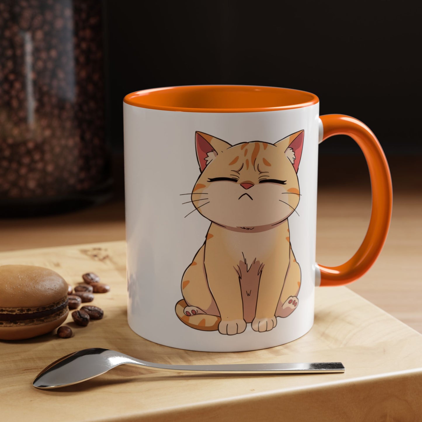 Cute Cat Accent Coffee Mug | Perfect Gift for Cat Lovers, Animal Enthusiasts, Cozy Mornings, Birthdays, Coffee Lovers