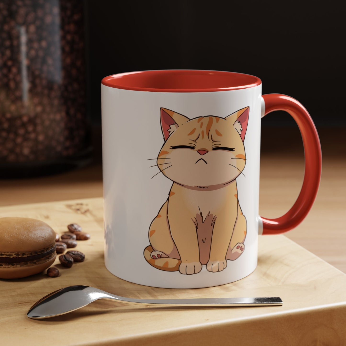 Cute Cat Accent Coffee Mug | Perfect Gift for Cat Lovers, Animal Enthusiasts, Cozy Mornings, Birthdays, Coffee Lovers