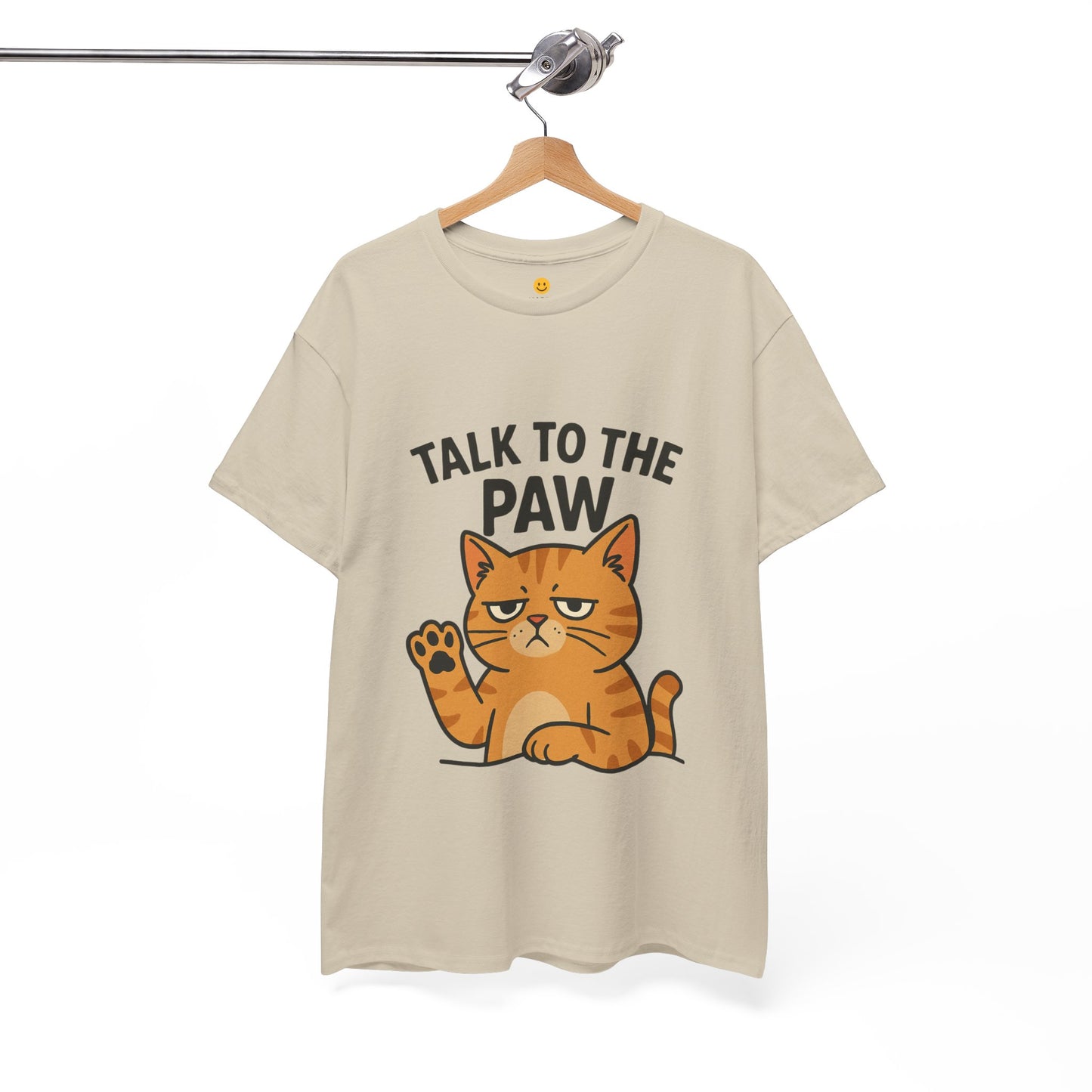 Funny Cat Tee, Talk to the Paw Cotton T-Shirt, Pet Lover Gift, Soft Unisex Shirt, Casual Wear, Cat Parent Apparel
