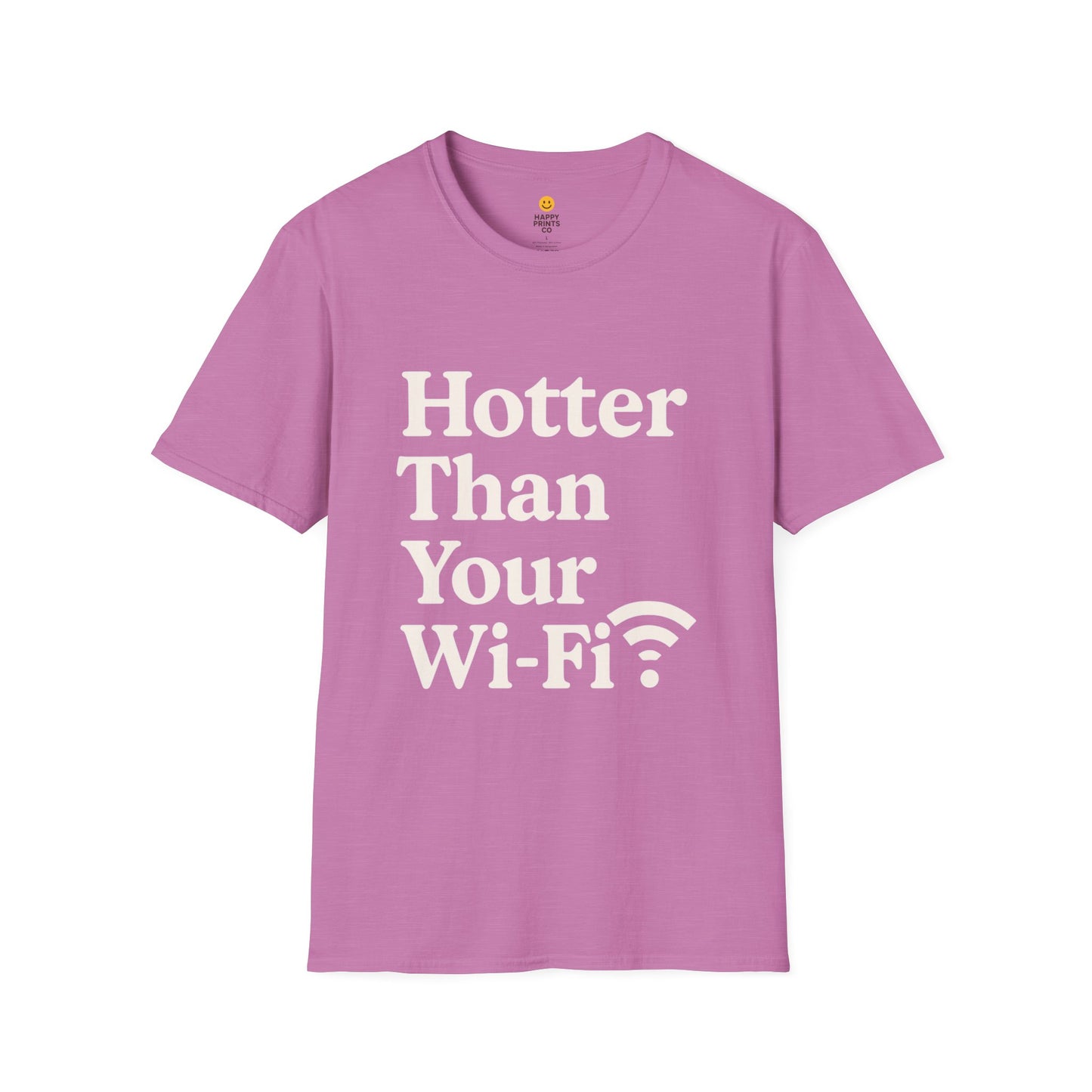 Hotter Than Your Wi-Fi Unisex Softstyle T-Shirt | Funny Shirt, Gift for Tech Lovers, Summer Casual Wear, Geeky Humor Tee, Wi-Fi Joke Apparel