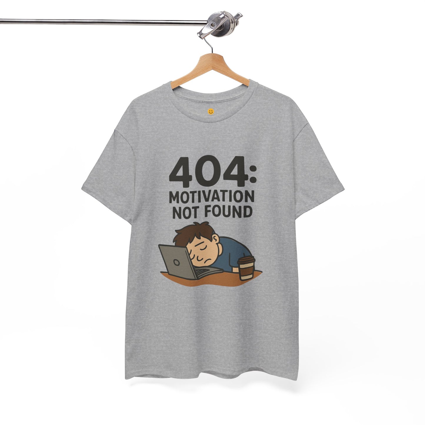 404: Motivation Not Found Tee | Funny Cotton T-Shirt, Gift for Students, Casual Wear, Motivational Humor, Unisex Shirt