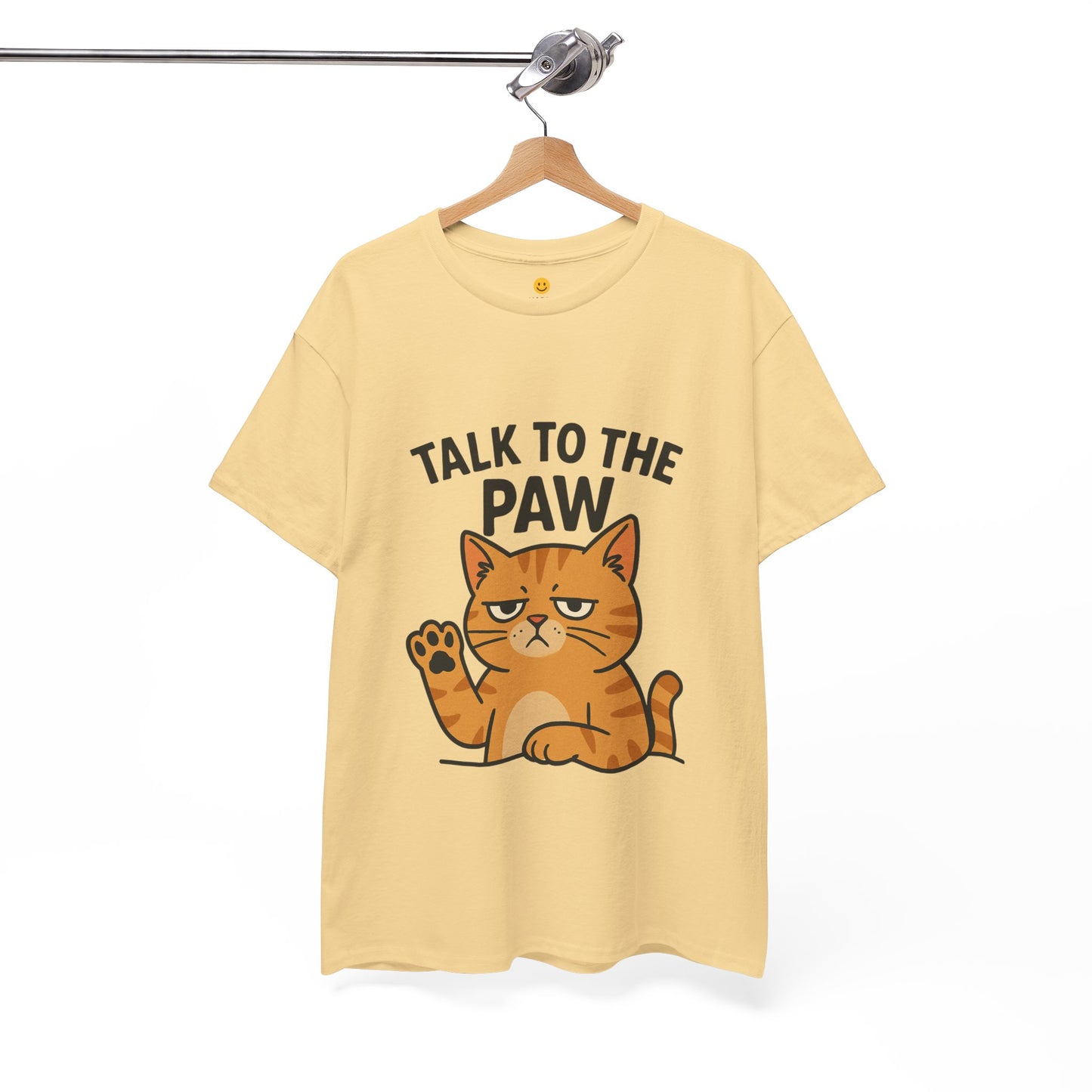 Funny Cat Tee, Talk to the Paw Cotton T-Shirt, Pet Lover Gift, Soft Unisex Shirt, Casual Wear, Cat Parent Apparel