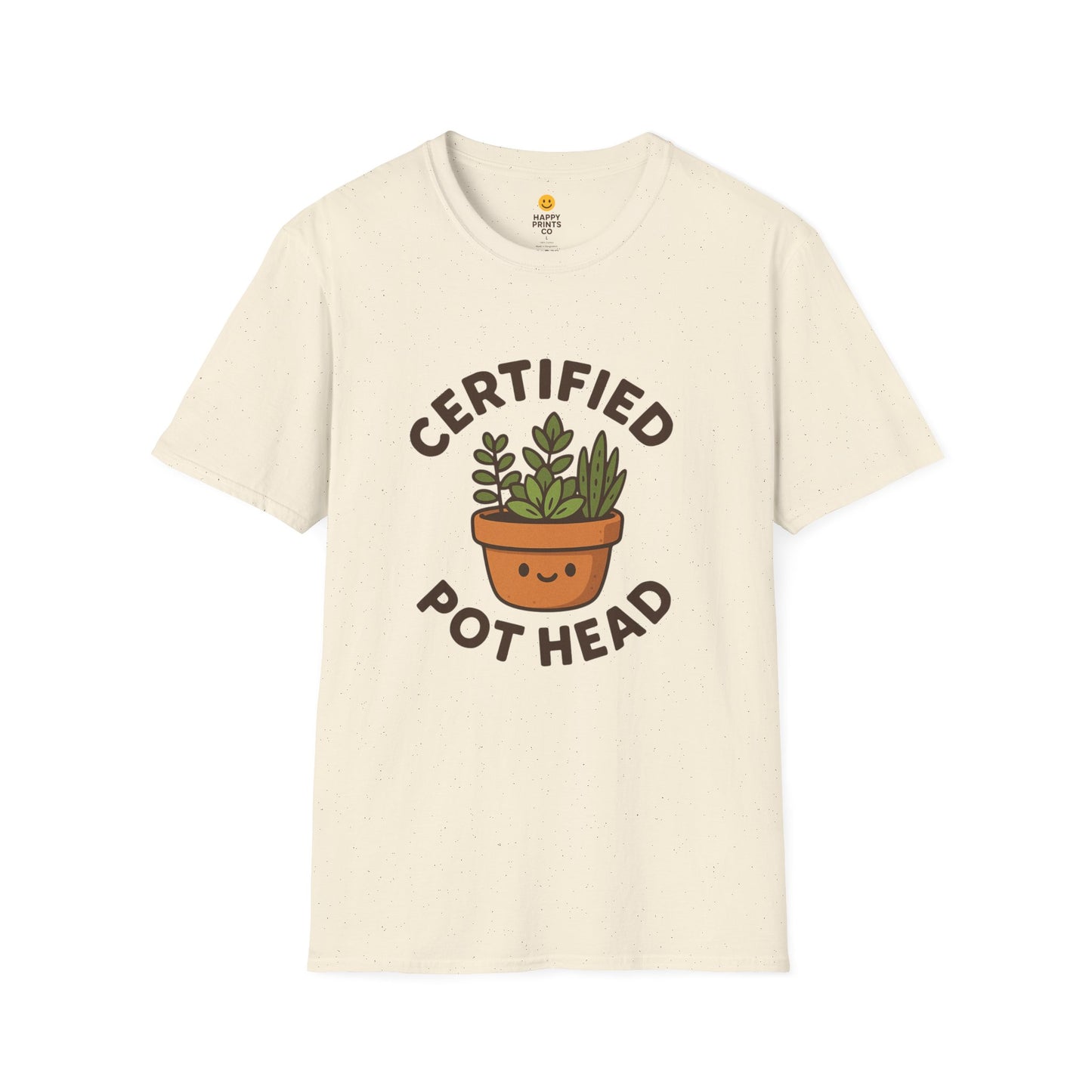Certified Pot Head Unisex Softstyle T-Shirt, Plant Lover Gift, Funny Tee, Gardening Apparel, Botanical Humor Shirt, Perfect for Housewarming