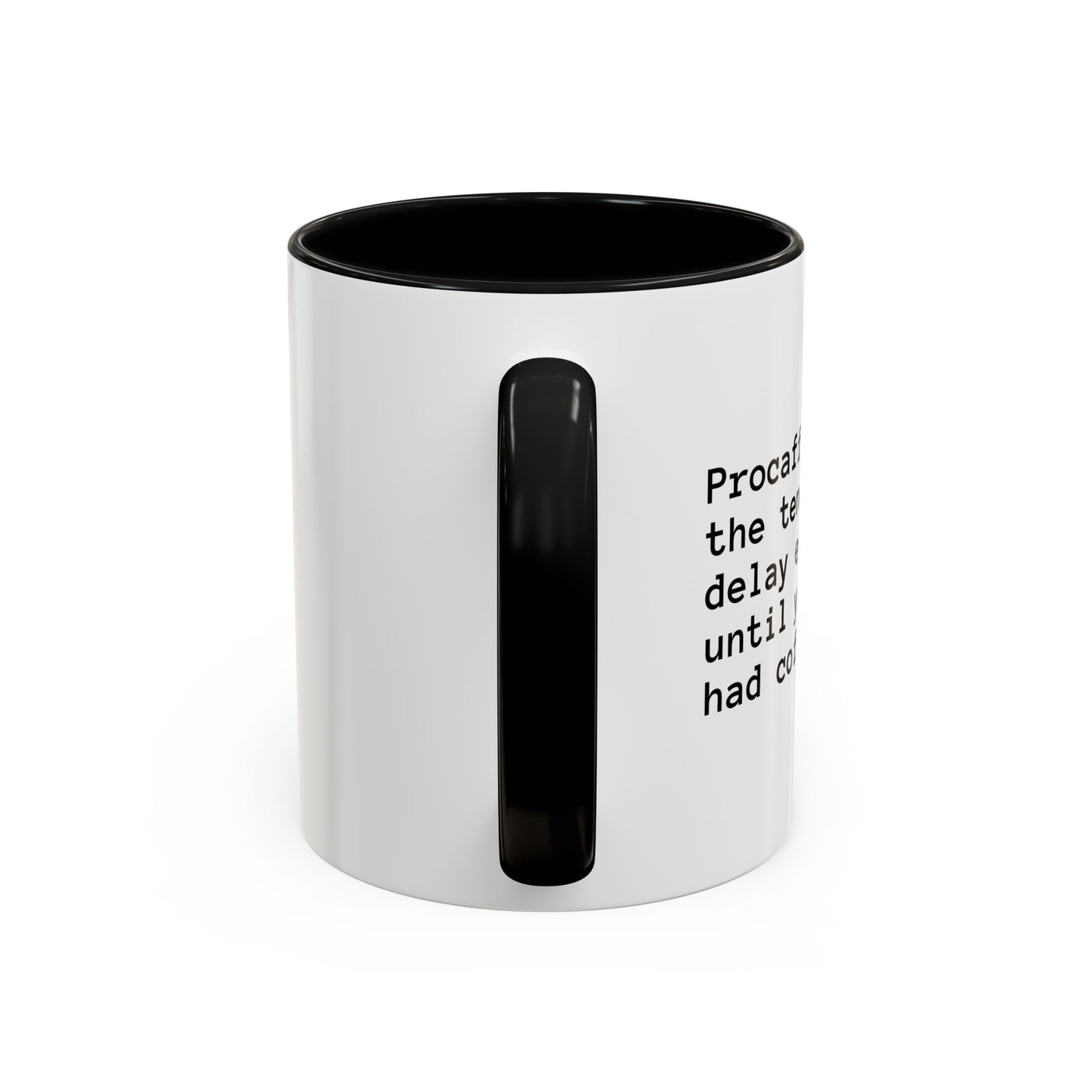 Accent Coffee Mug – Gift for Coffee Lovers, Black Handle Mug, Office Decor, Funny Mug