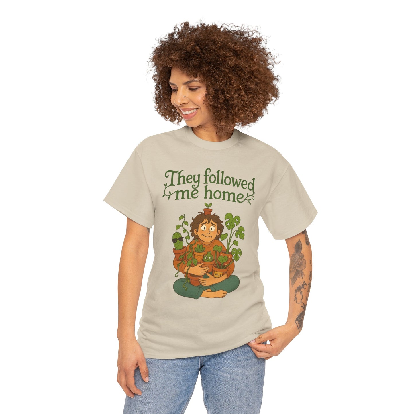 Quirky Plant Lover Tee, Gift for Gardeners, Houseplant Enthusiasts, Eco-friendly Fashion, Cozy Everyday Wear