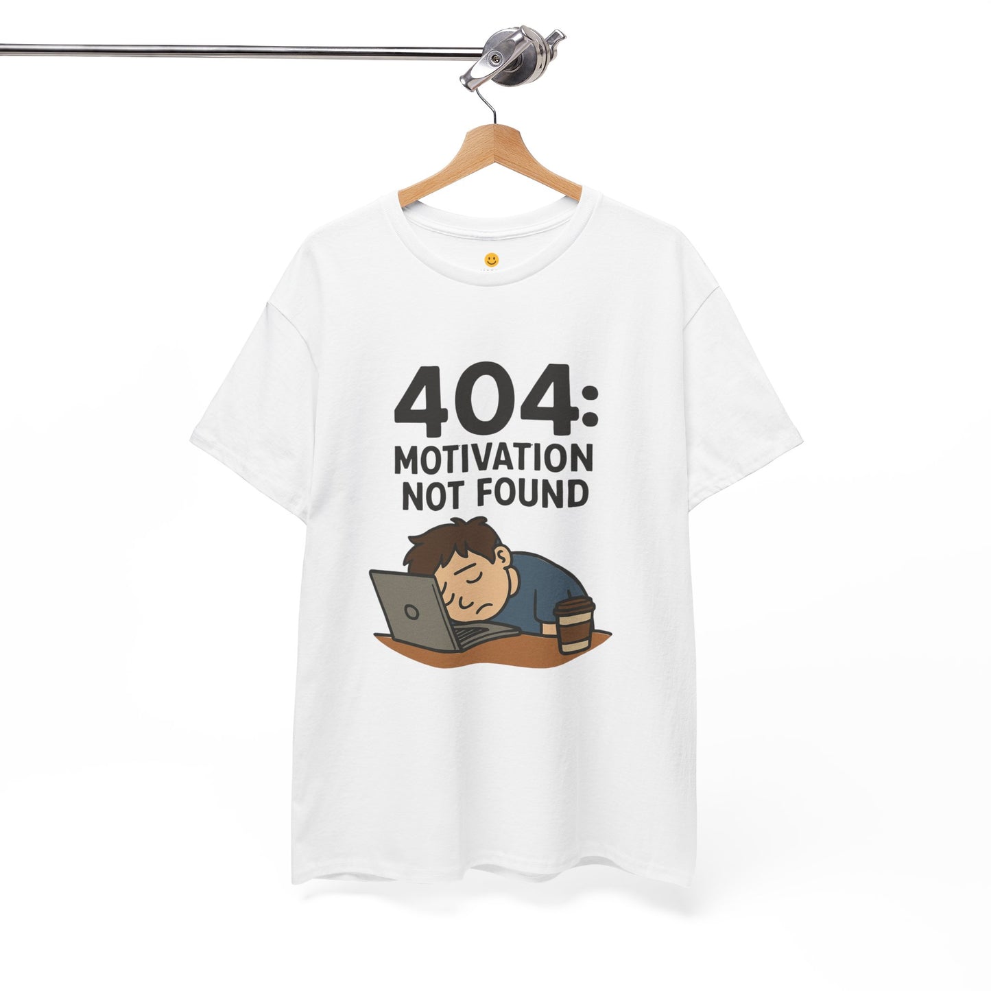 404: Motivation Not Found Tee | Funny Cotton T-Shirt, Gift for Students, Casual Wear, Motivational Humor, Unisex Shirt