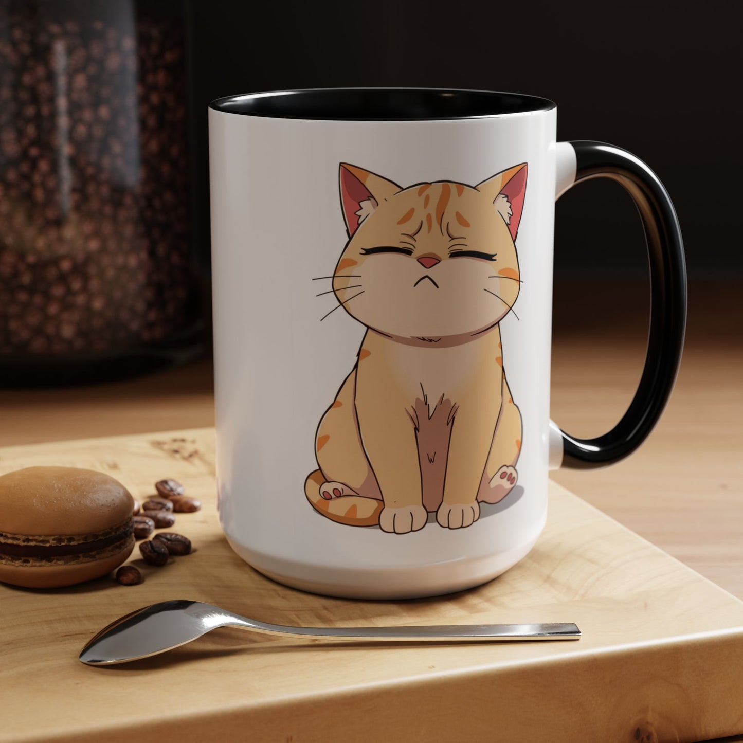 Cute Cat Accent Coffee Mug | Perfect Gift for Cat Lovers, Animal Enthusiasts, Cozy Mornings, Birthdays, Coffee Lovers