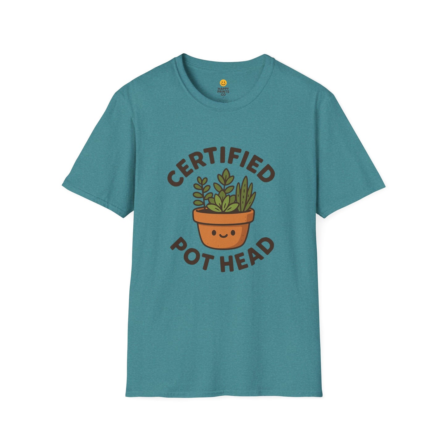 Certified Pot Head Unisex Softstyle T-Shirt, Plant Lover Gift, Funny Tee, Gardening Apparel, Botanical Humor Shirt, Perfect for Housewarming