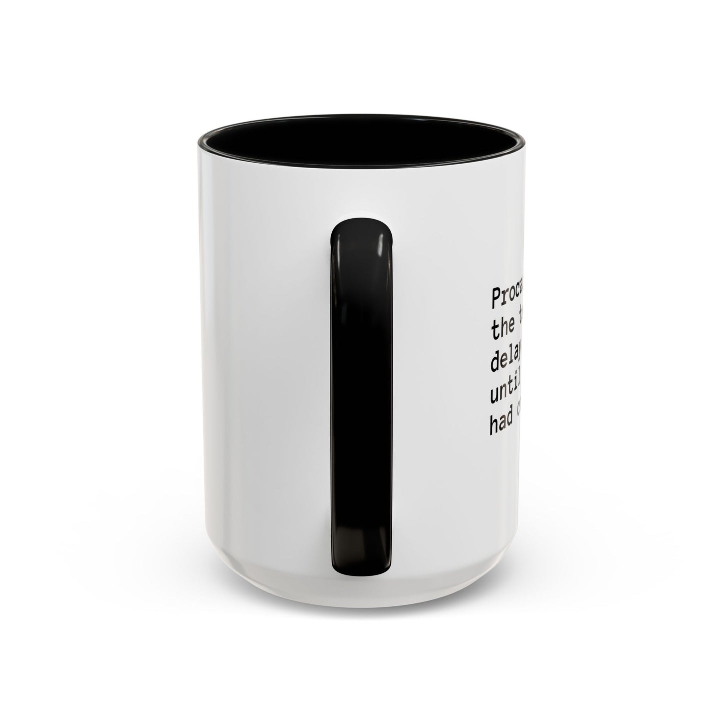 Accent Coffee Mug – Gift for Coffee Lovers, Black Handle Mug, Office Decor, Funny Mug